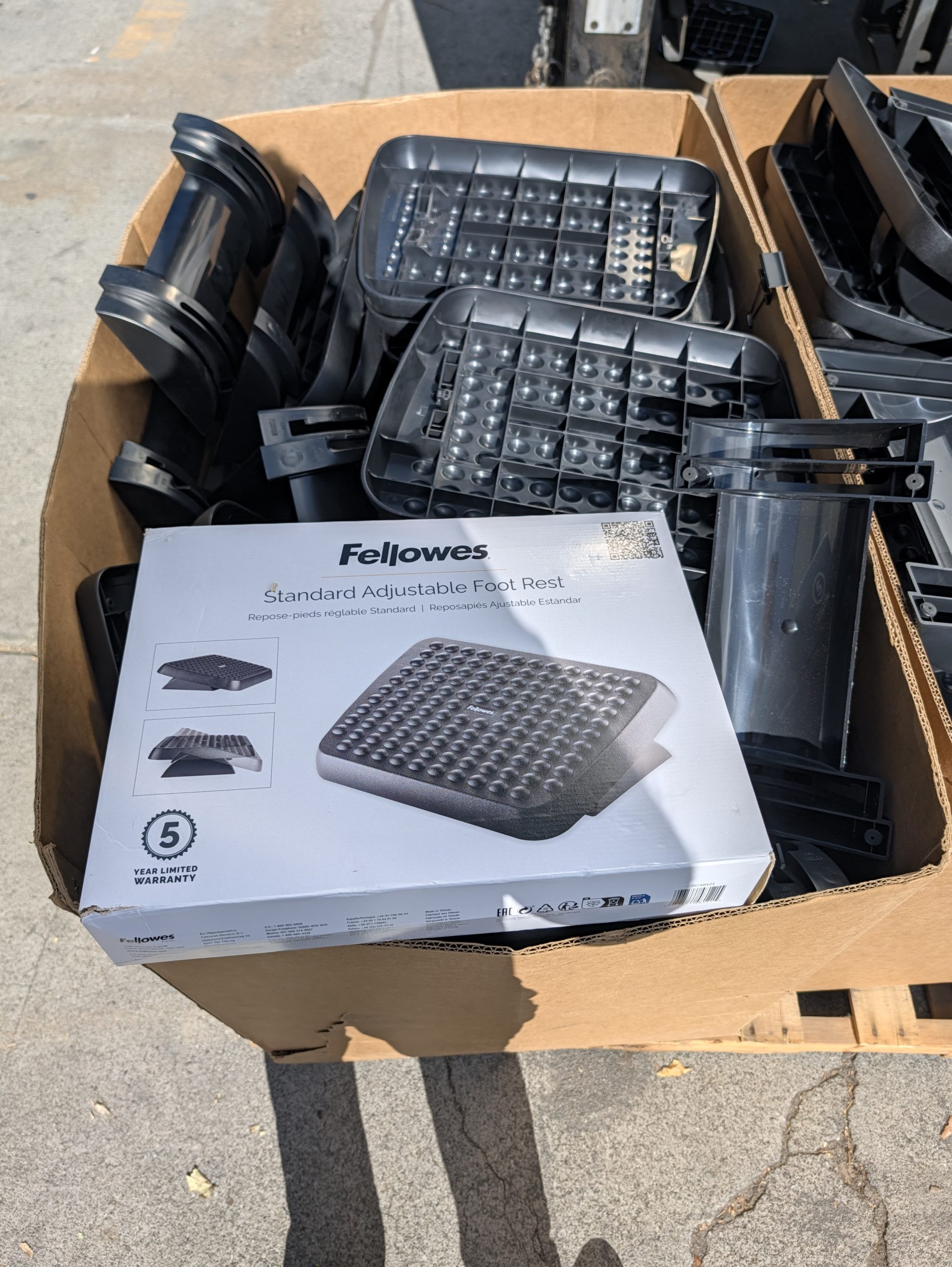 Fellowes Standard Adjustable Foot Rest-Preowned like new Quantities Availalble - Image 2